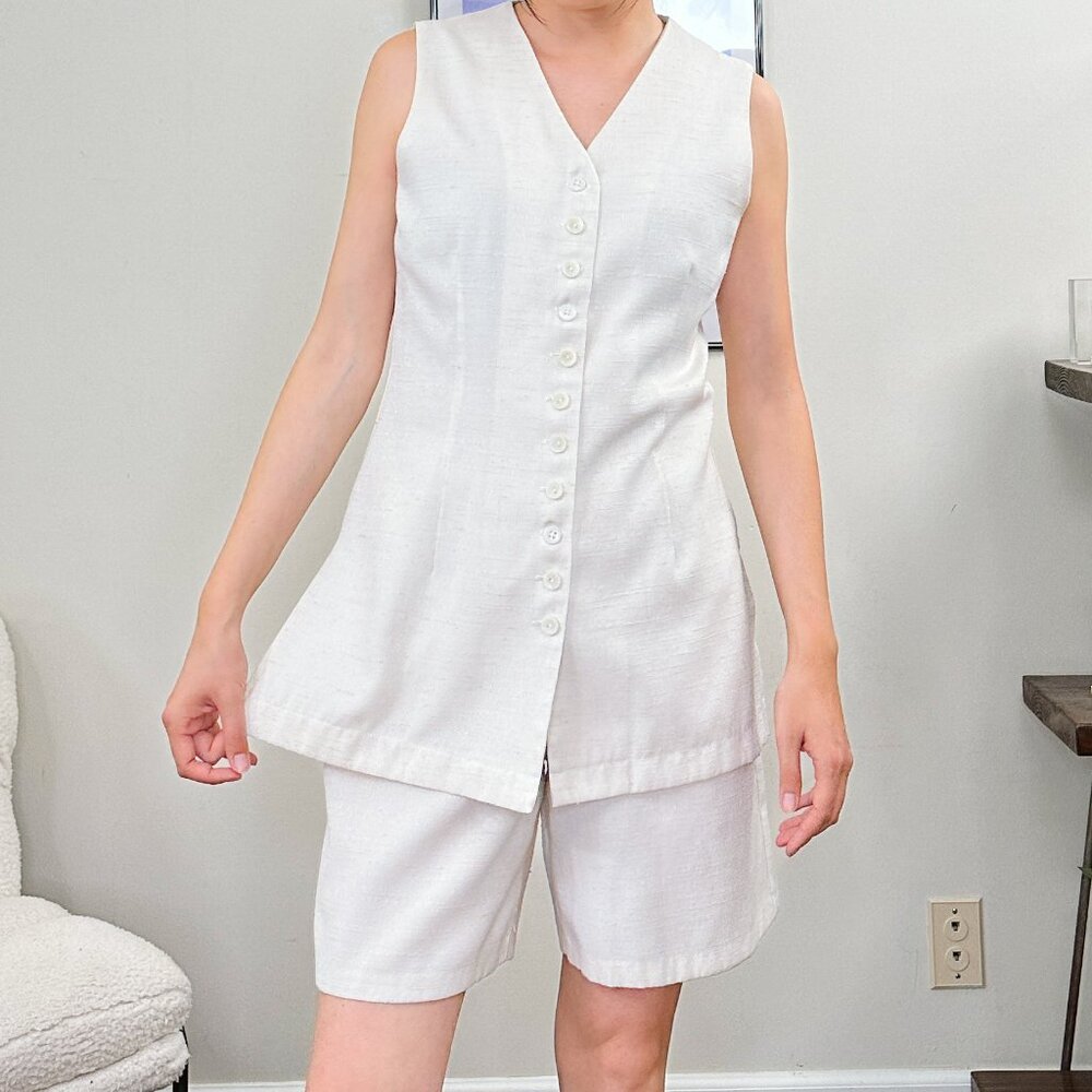 80's Faux Two Piece Vest Romper